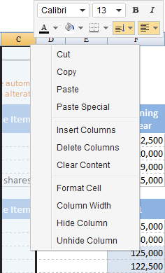 ZKSsEss Spreadsheet Toolbar columnContextMenu.png